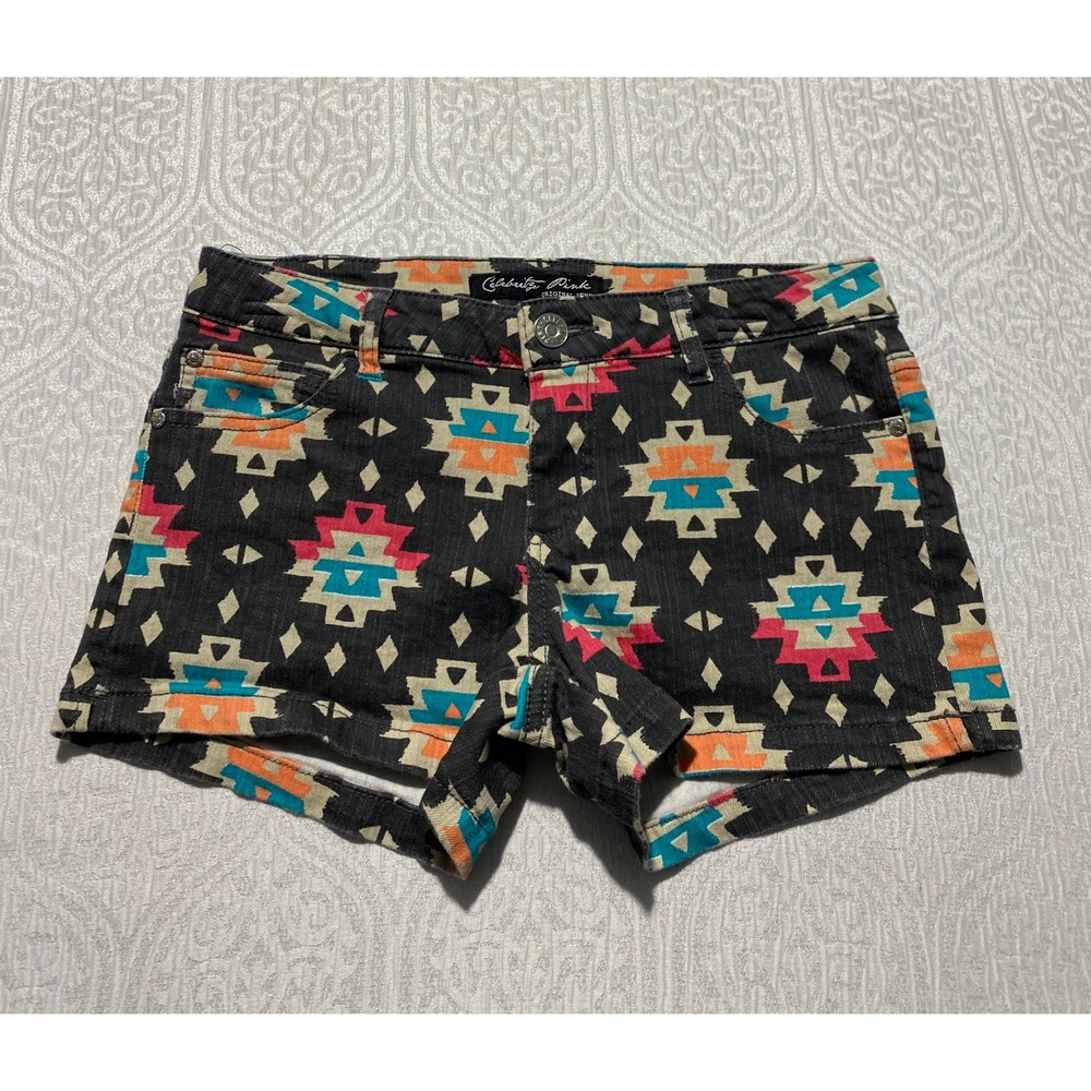 Celebrity Pink Aztec Southwestern Printโ Shorts Charcoal Pink Orange Size 7